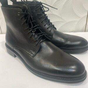 Steve Madden MEN'S BLACK LEATHER CHUKKA BOOTS Size 8